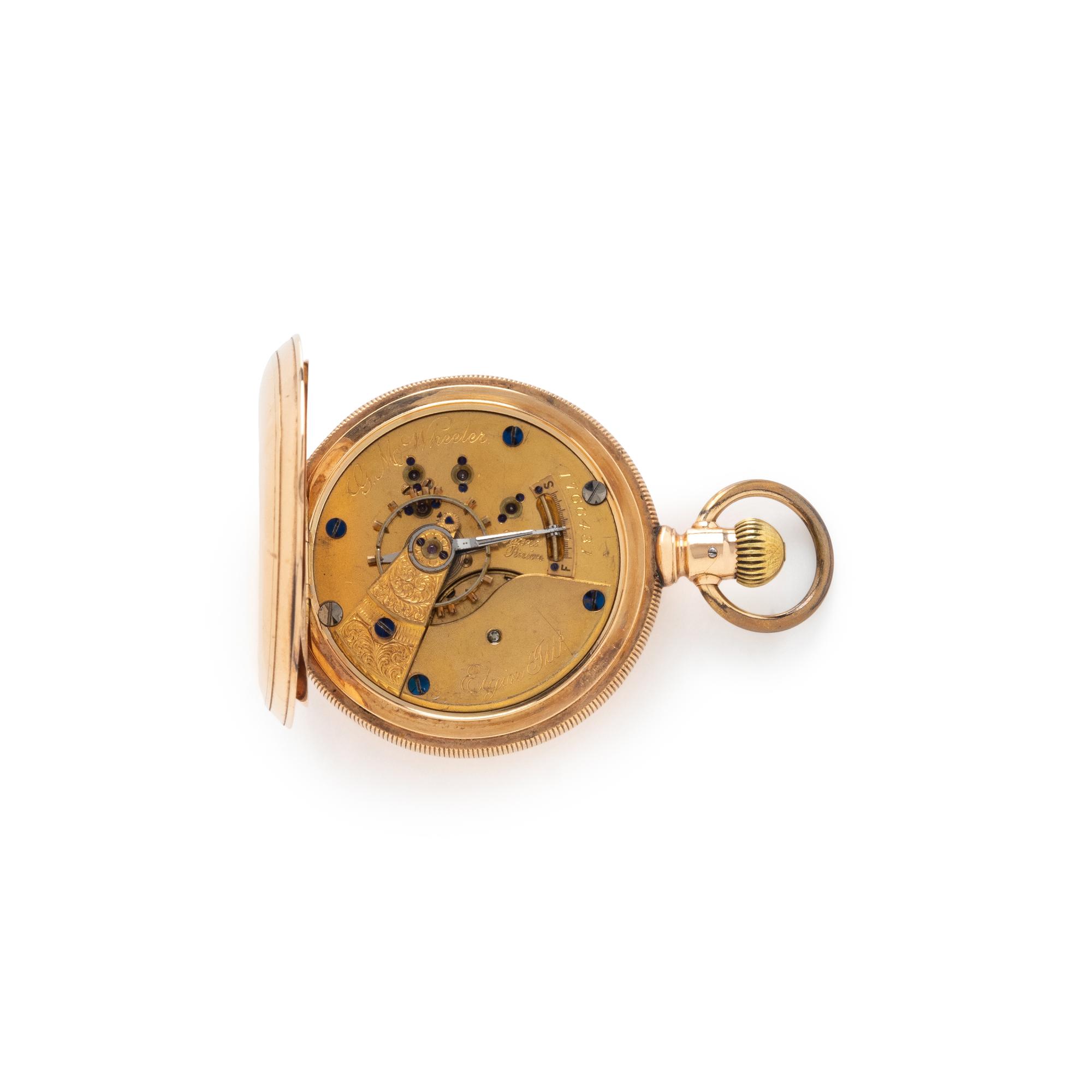 ELGIN, YELLOW GOLD POCKET WATCH
