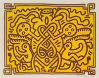 Keith Haring (American, 1958-1990) — Chocolate Buddha 4, 1989