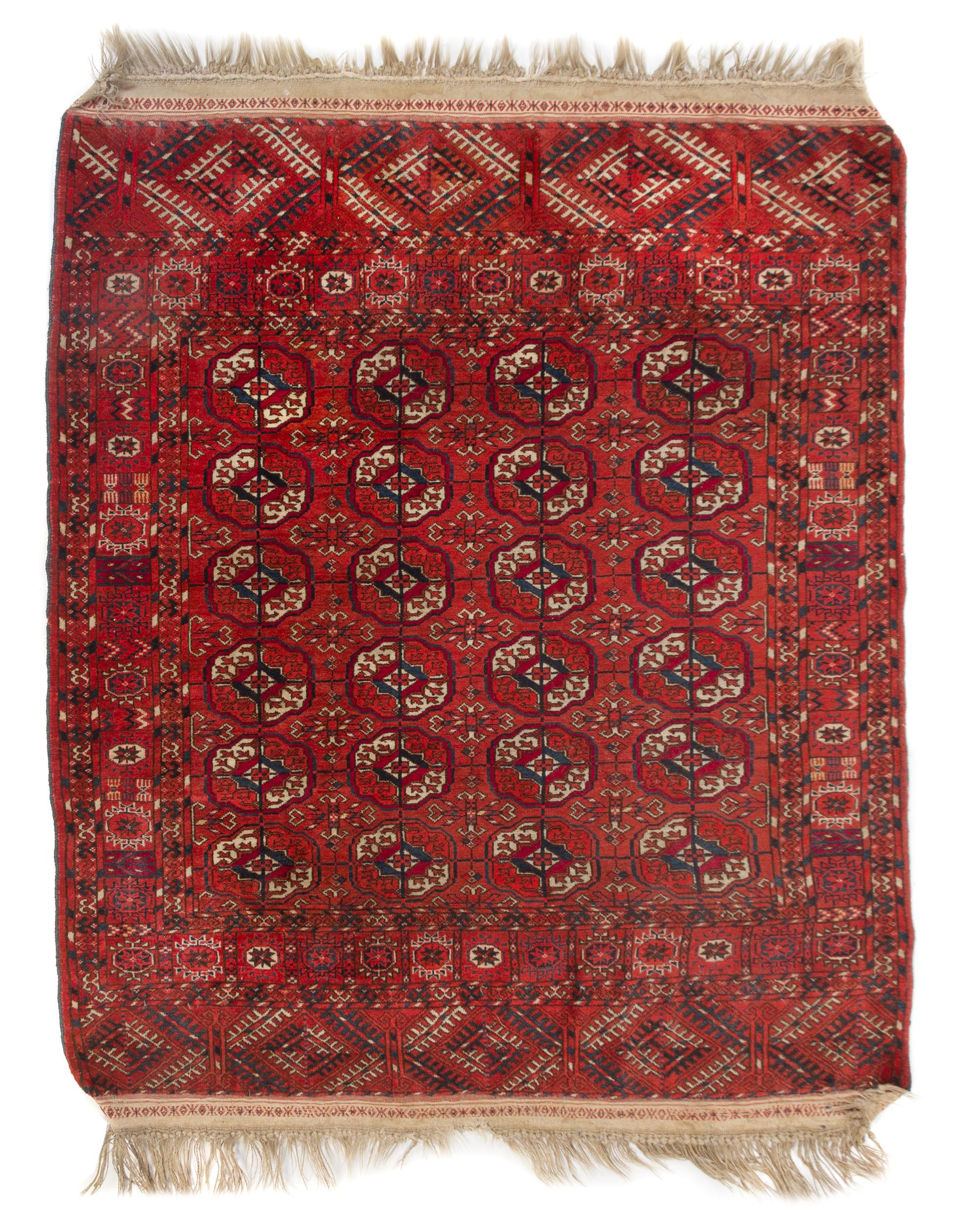 A Bukhara Wool Rug 3 feet 8 inches x 3 feet 6 inches. — SECOND HALF 20TH CENTURY