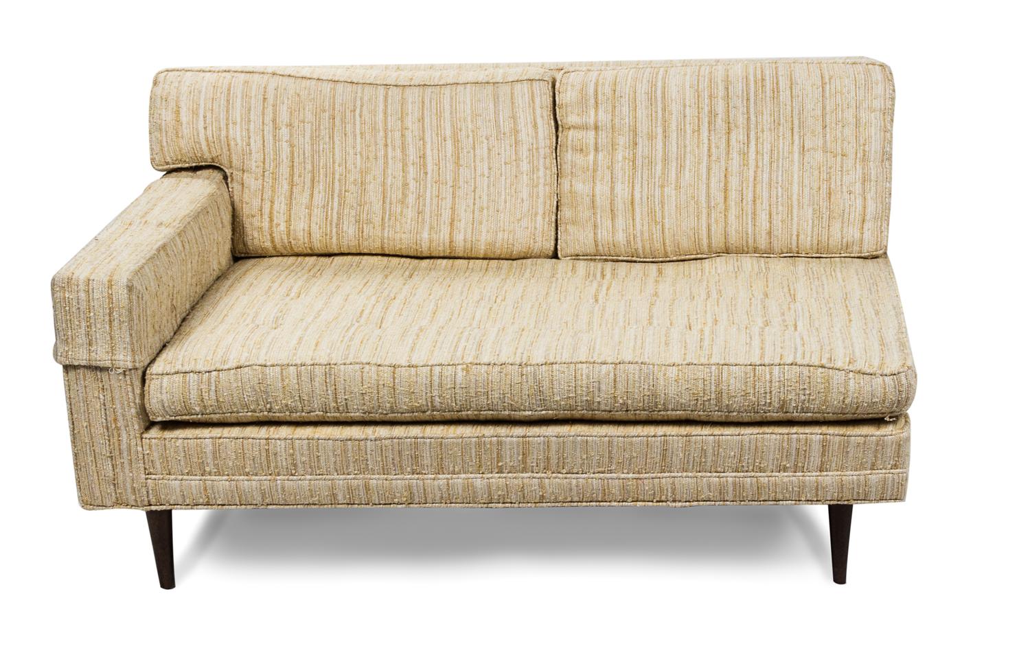 A Mid-Century Upholstered Sectional Sofa Height 26 inches.