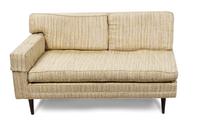 A Mid-Century Upholstered Sectional Sofa Height 26 inches.