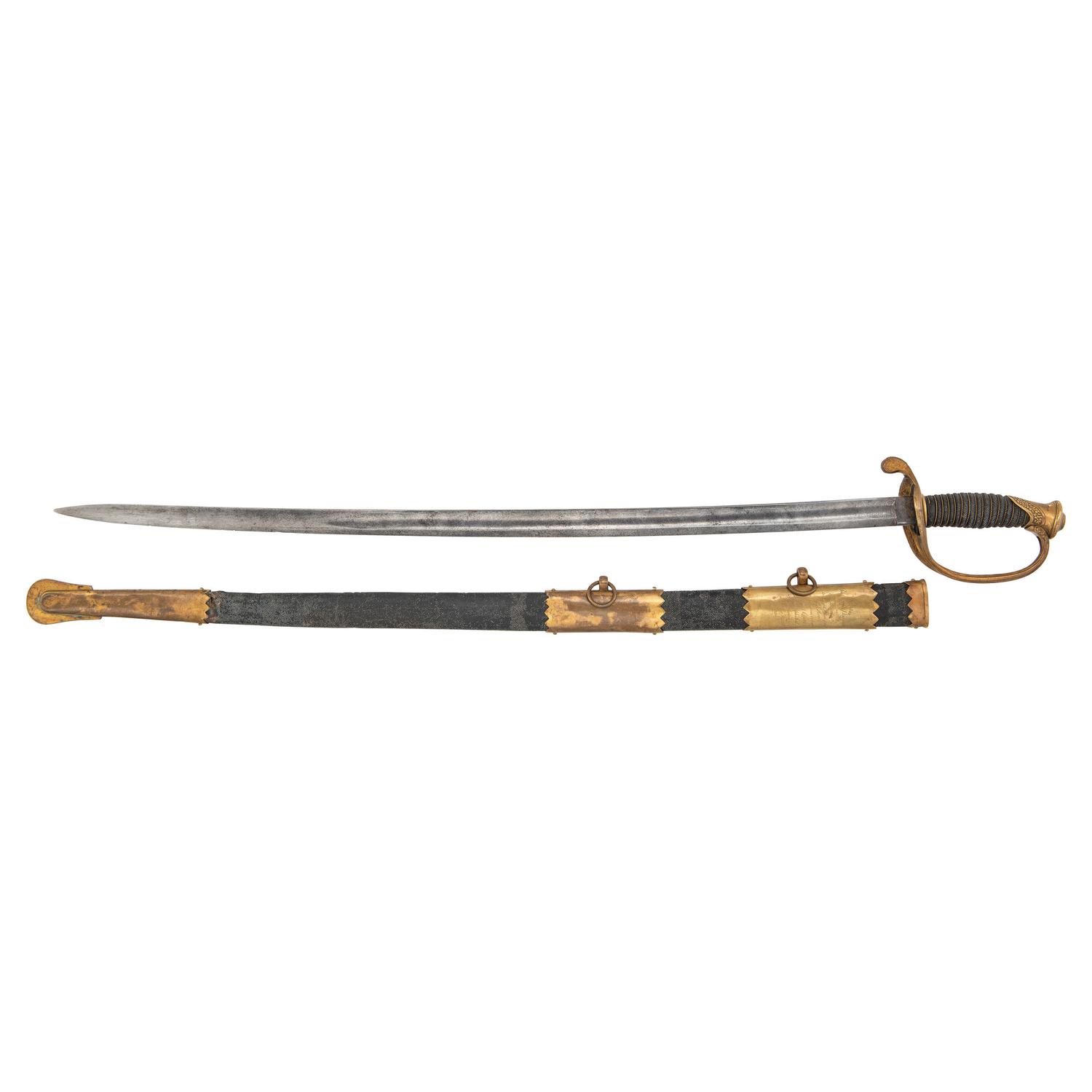 G.W. Simons & Bro. Retailed Collins Model 1850 Foot Officer's Sword Presented to Capt. Joseph Vaughan - 106th PA Volunteers