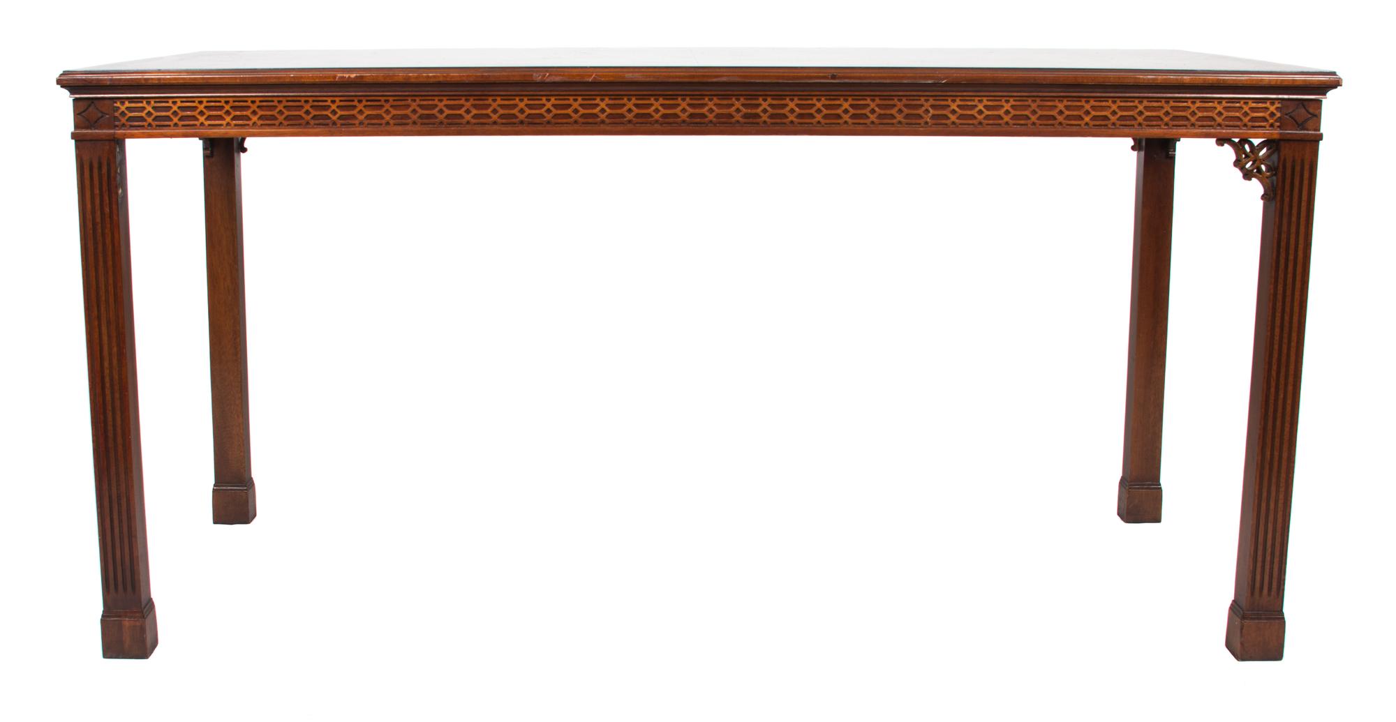 A Chinese Chippendale Style Console Table Height 29 1/4 x width 60 x depth 30 inches. — 20TH CENTURY