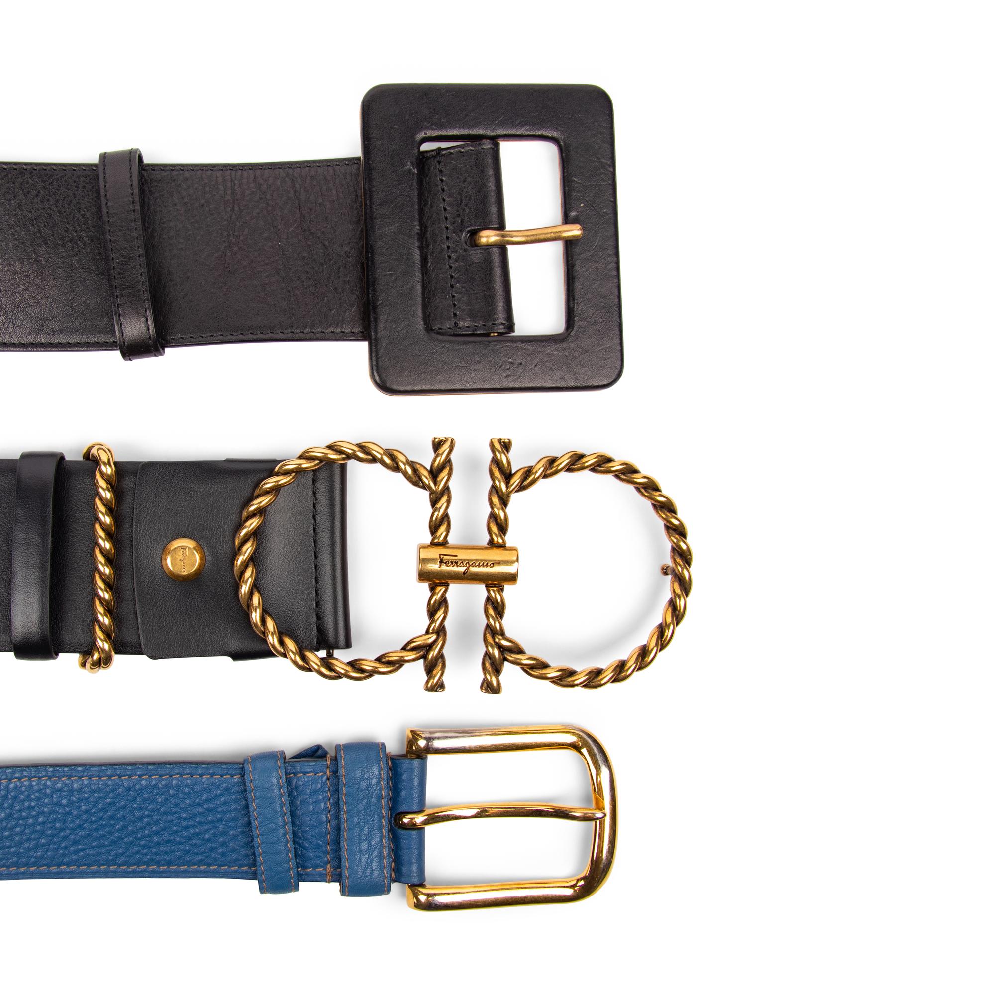 Three Designer Belts
