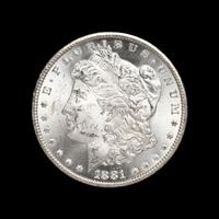 An 1881-CC Morgan $1 Coin