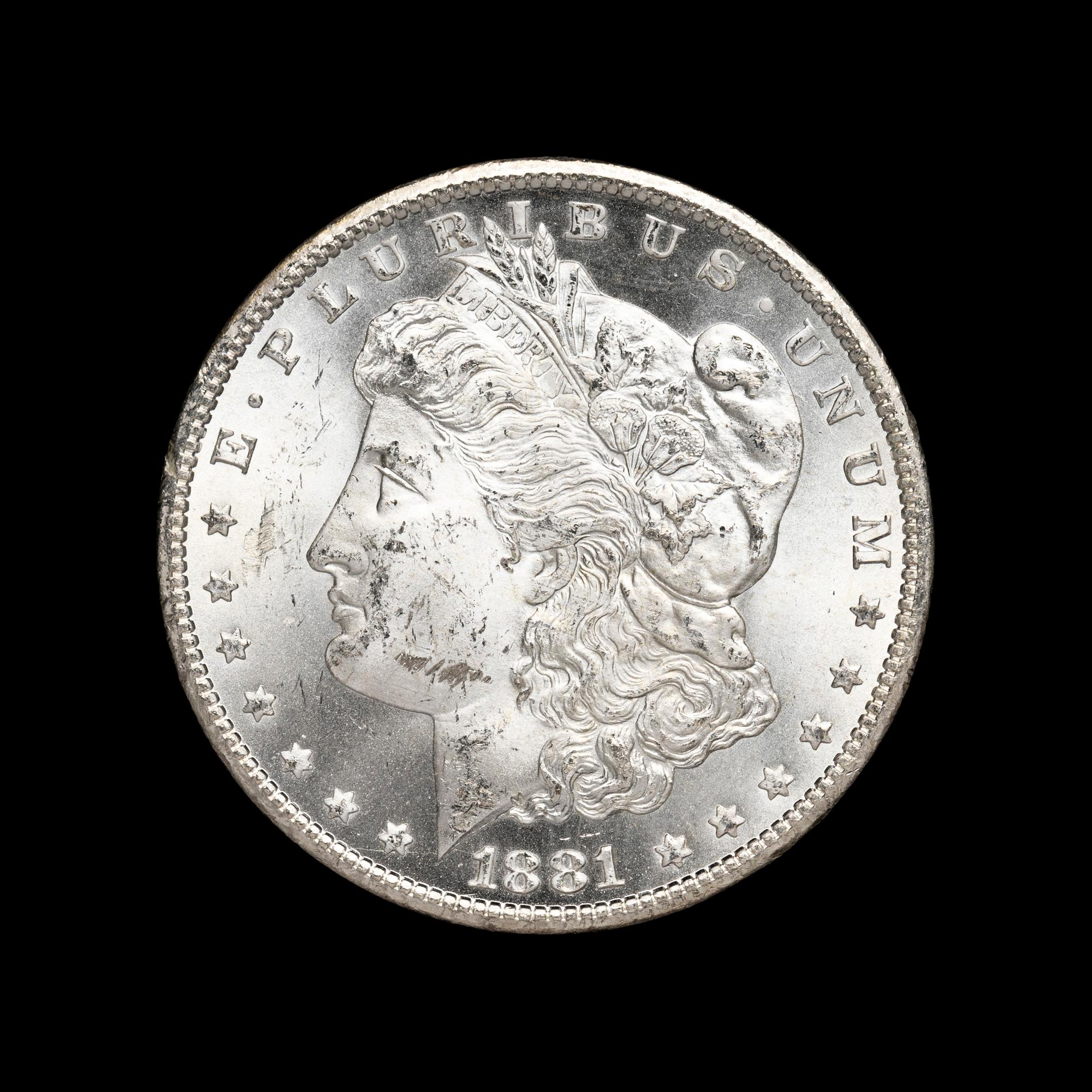 An 1881-CC Morgan $1 Coin