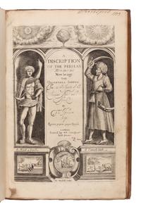 [Travel & Exploration]. Thomas, Herbert (1606-1682). A Relation of Some Yeares Travaile, Begunne Anno 1626. Into Afrique and the greater Asia, especially the Territories of the Persian Monarchie: and some parts of the Orientall Indies, and Iles adjacent... London: Printed by William Stansby, and Jacob Bloome, 1634.