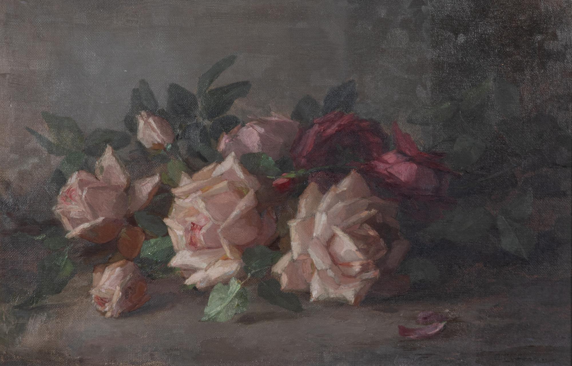 Anna Eliza Hardy, (American, 1839-1934) — Still Life with Roses