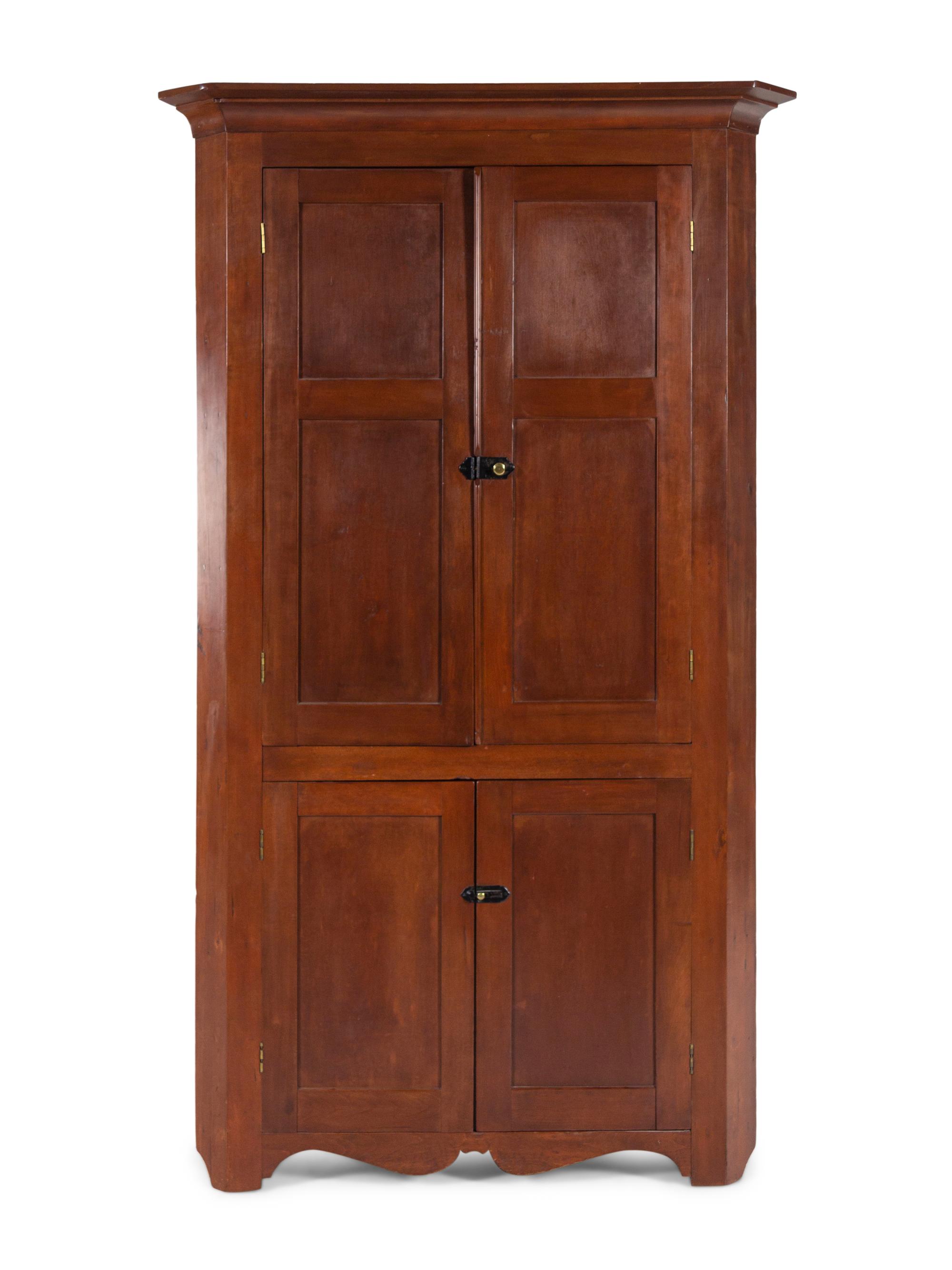 A Federal Style Cherrywood Corner Cabinet