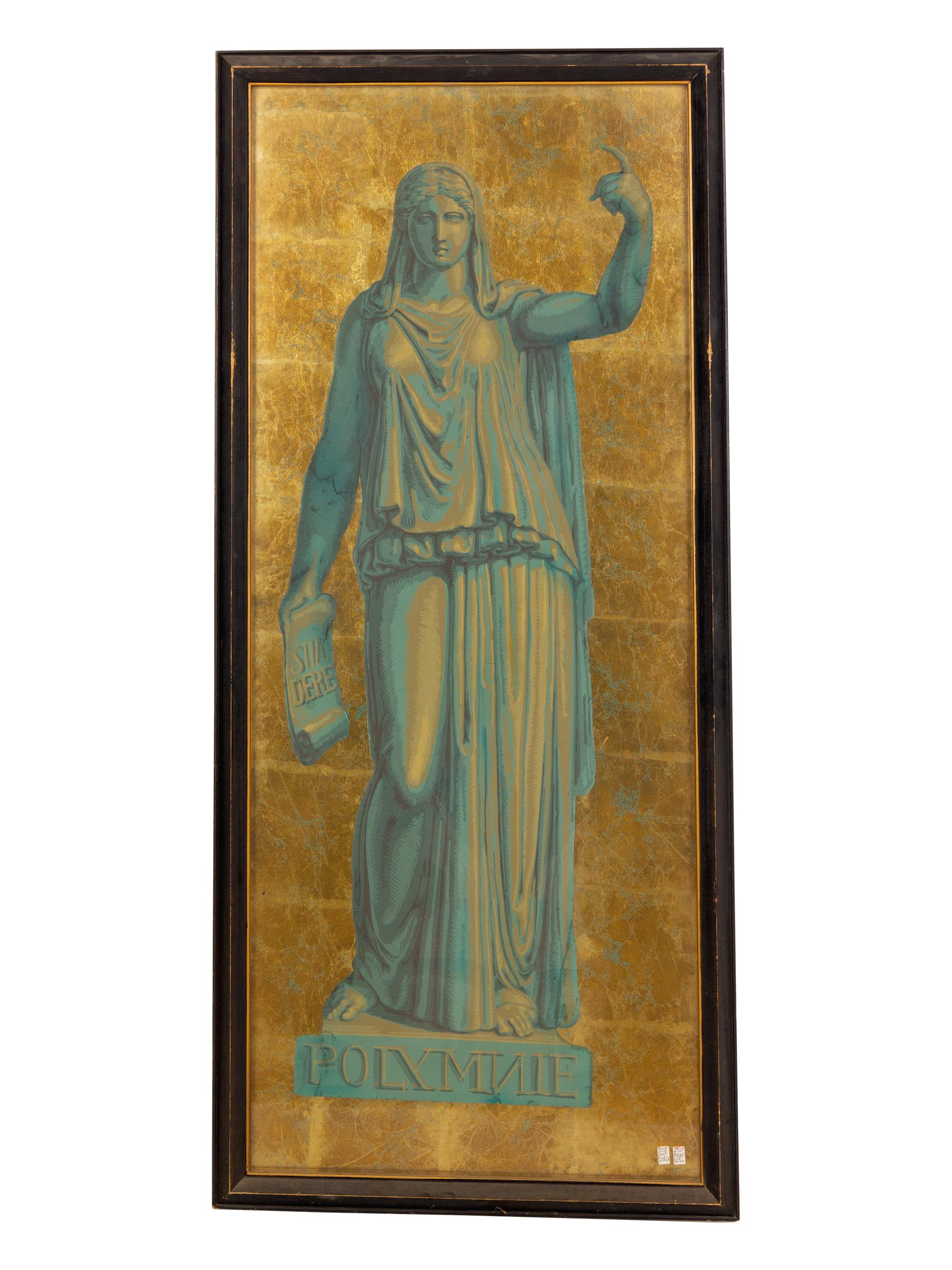 A Set of Three Panels Depicting Muses