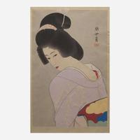 Jinbo Tomoyo 神保朋世 浮世绘三幅 (Japanese b.1902-d.1994)