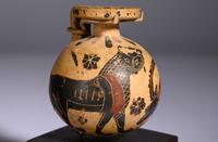 Two Corinthian Black-Figured Vessels: An Aryballos and An Alabastron