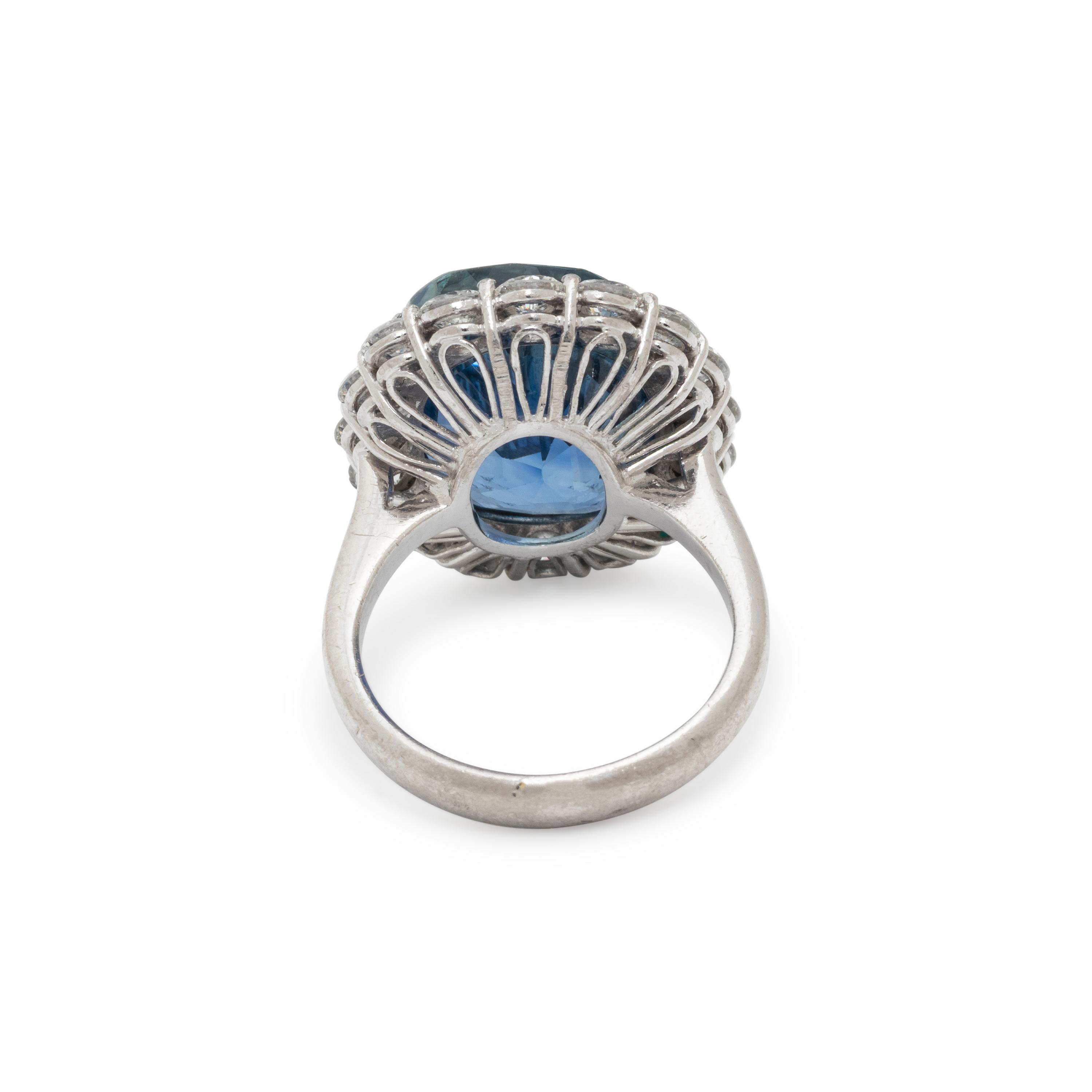 BURMESE SAPPHIRE AND DIAMOND RING