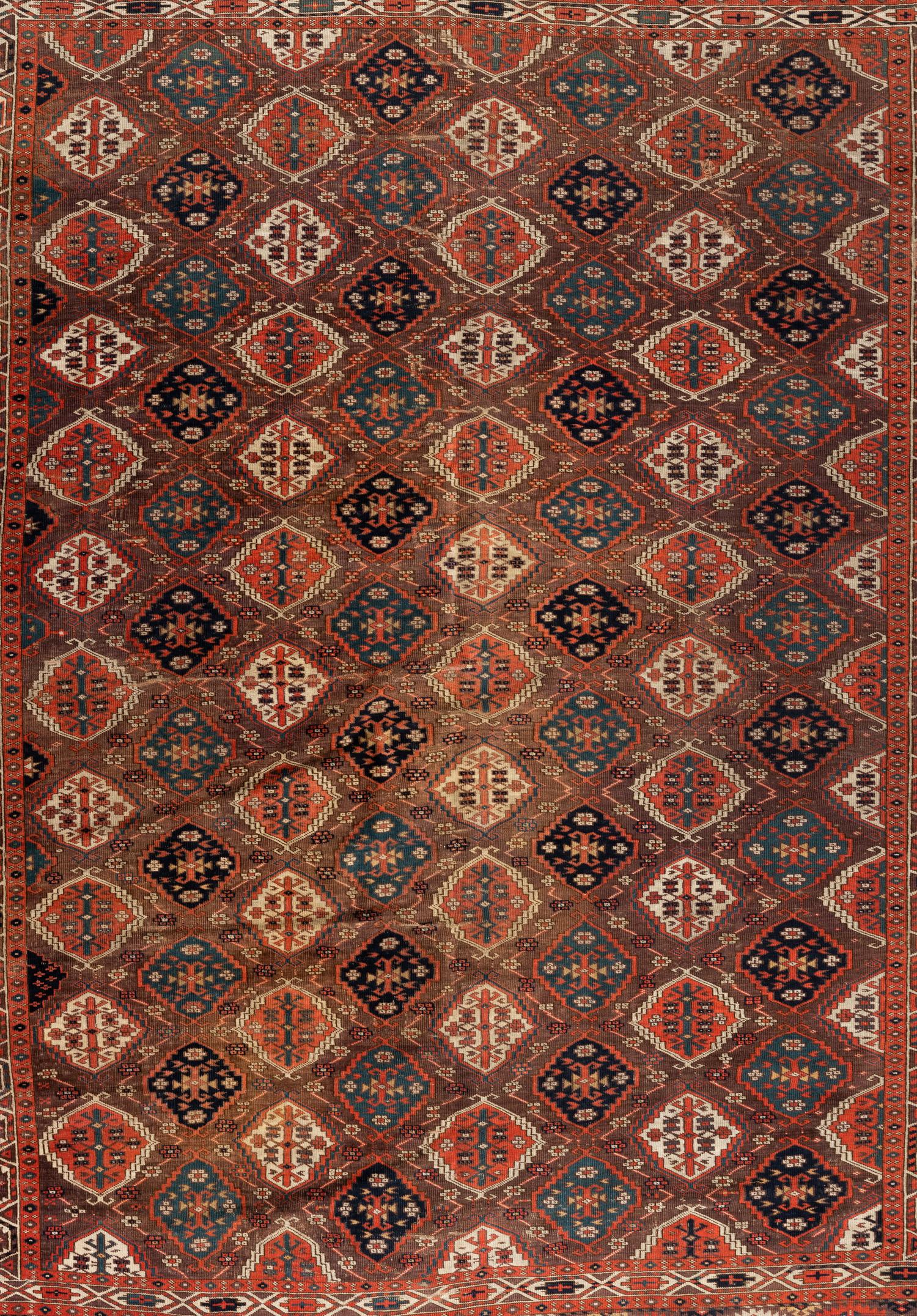A Yomut Turkmen Wool Rug