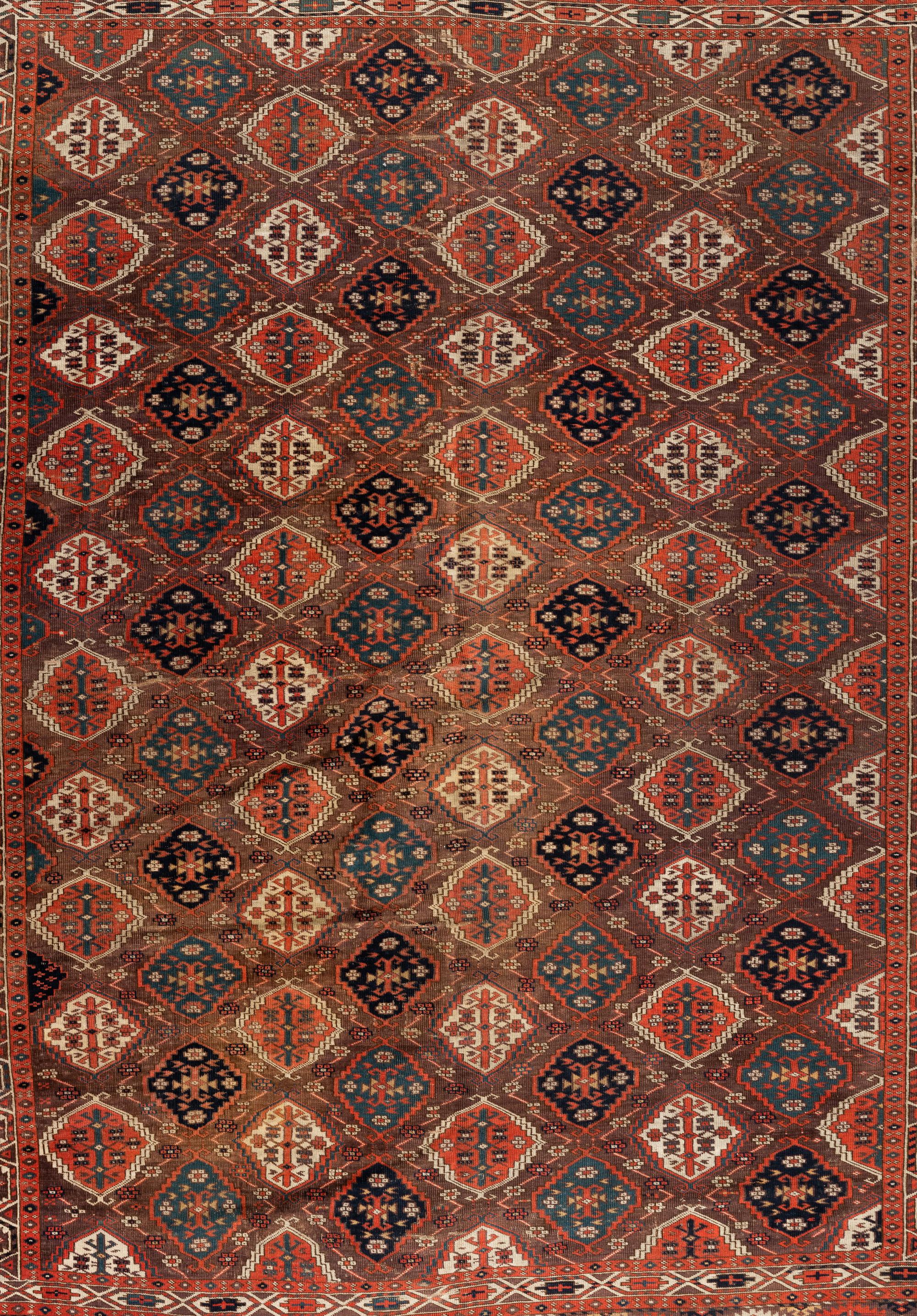 A Yomut Turkmen Wool Rug