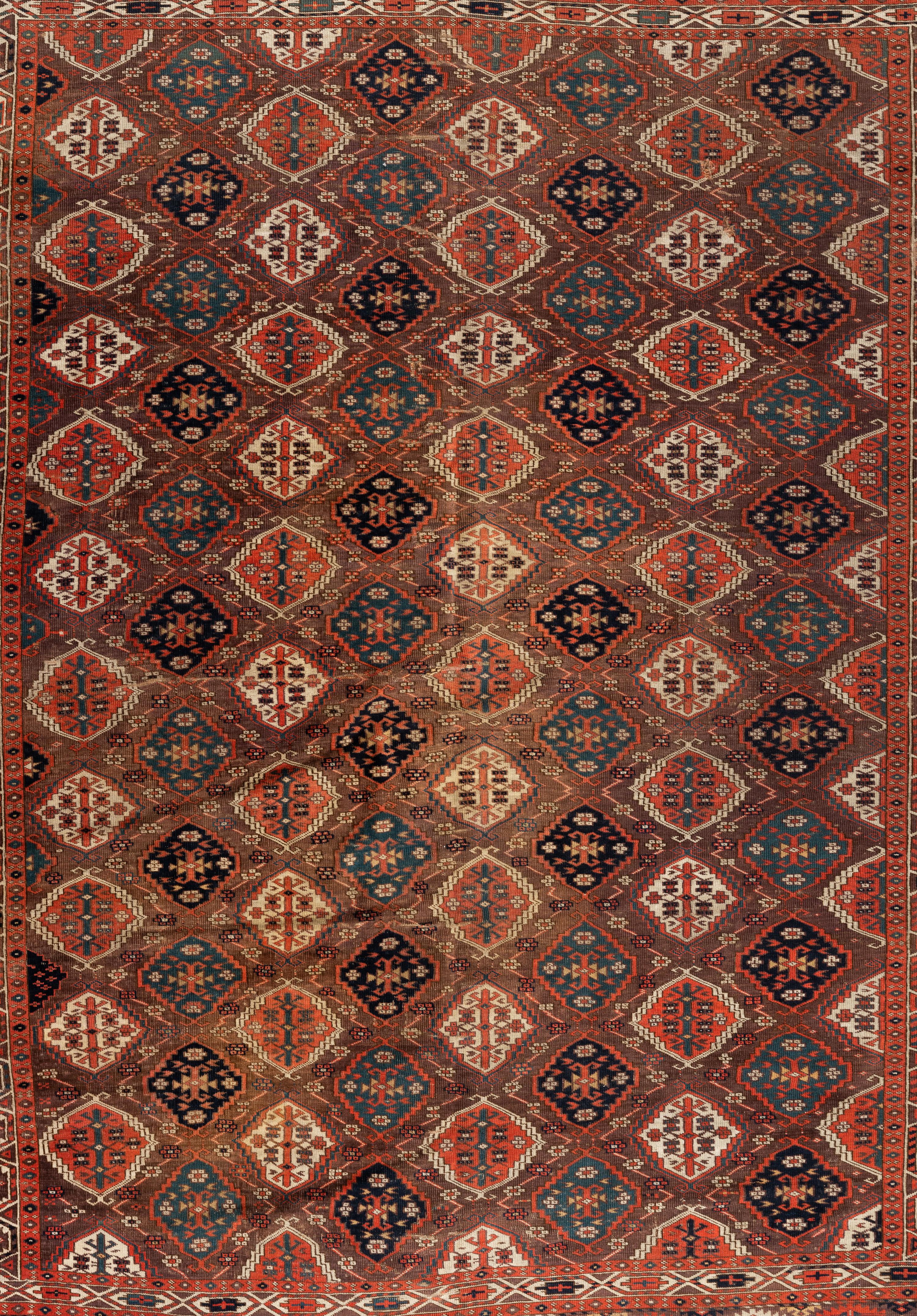 A Yomut Turkmen Wool Rug