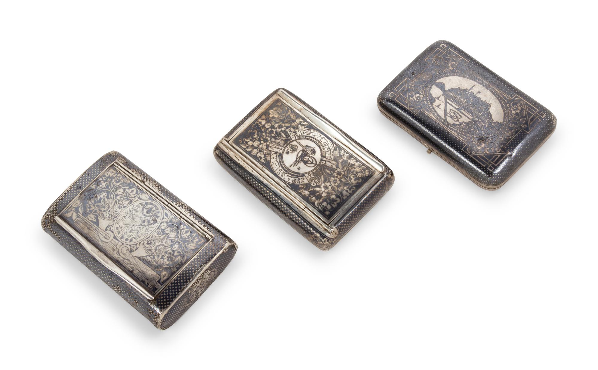Three Silver Cigarette Cases
