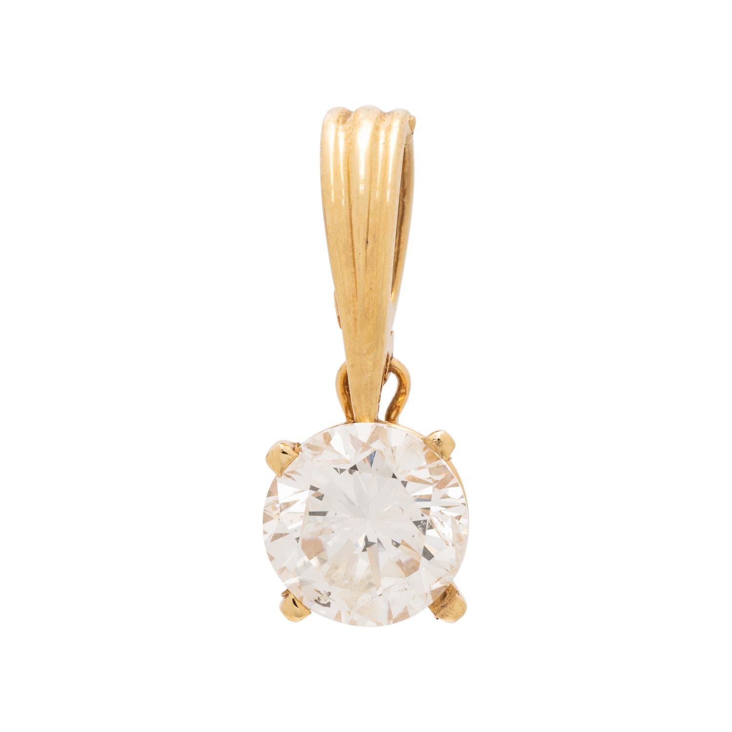 YELLOW GOLD AND DIAMOND PENDANT