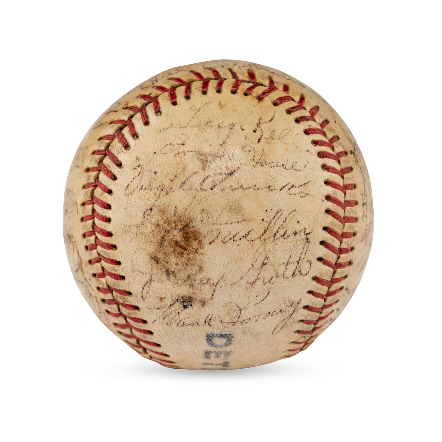 A 1950 Detroit Tigers Team Signed Autograph Baseball