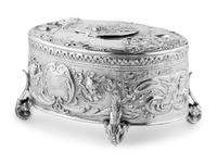 A German Silver Singing Bird Automaton Box