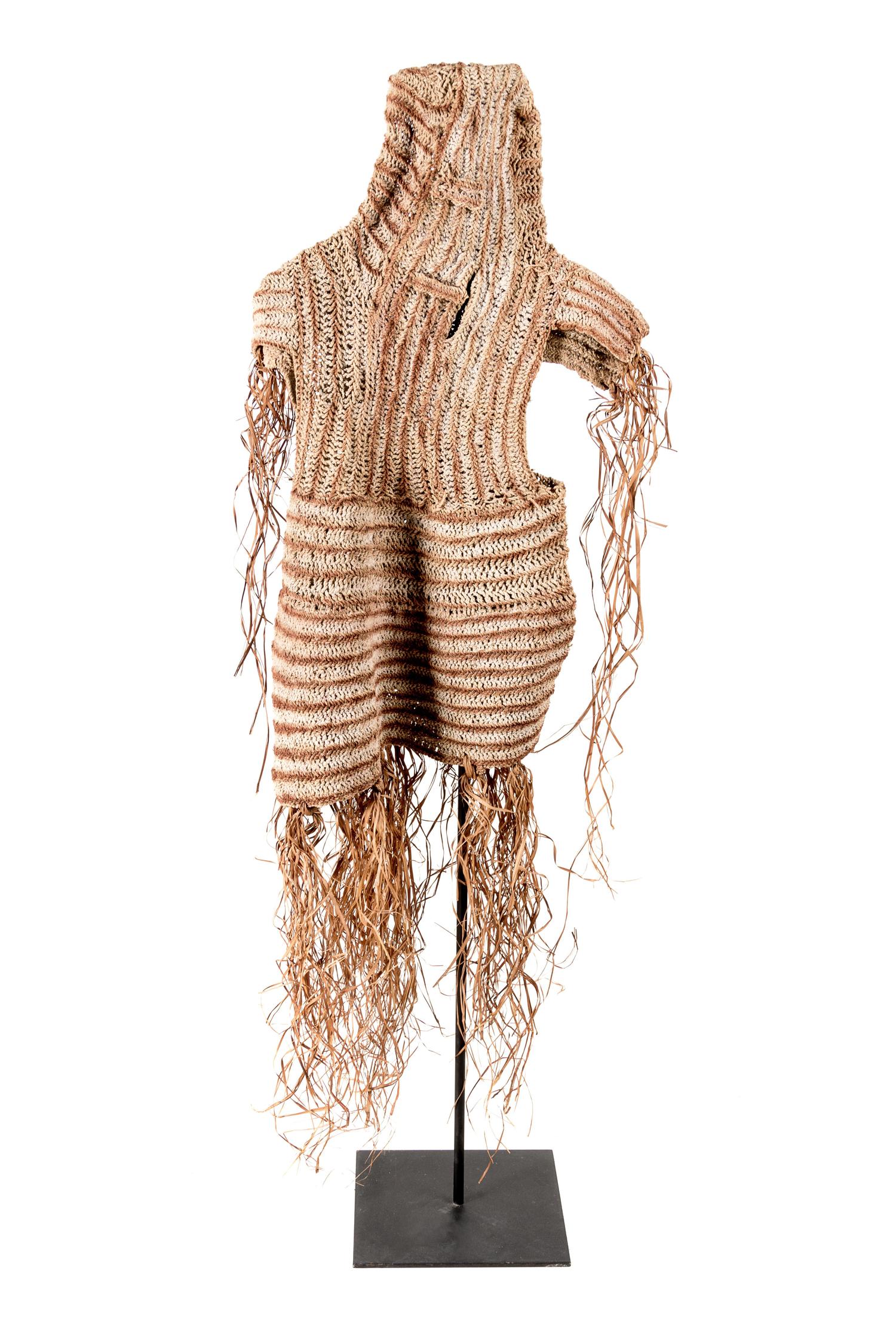 An Asmat Jipai Woven Fiber Child's Body Mask