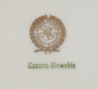 A Set of Sixteen Czechoslovakian Porcelain Dinner Plates