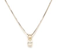 A 14 Karat White Gold and Diamond Solitaire Pendant Necklace, 1.60 dwts.