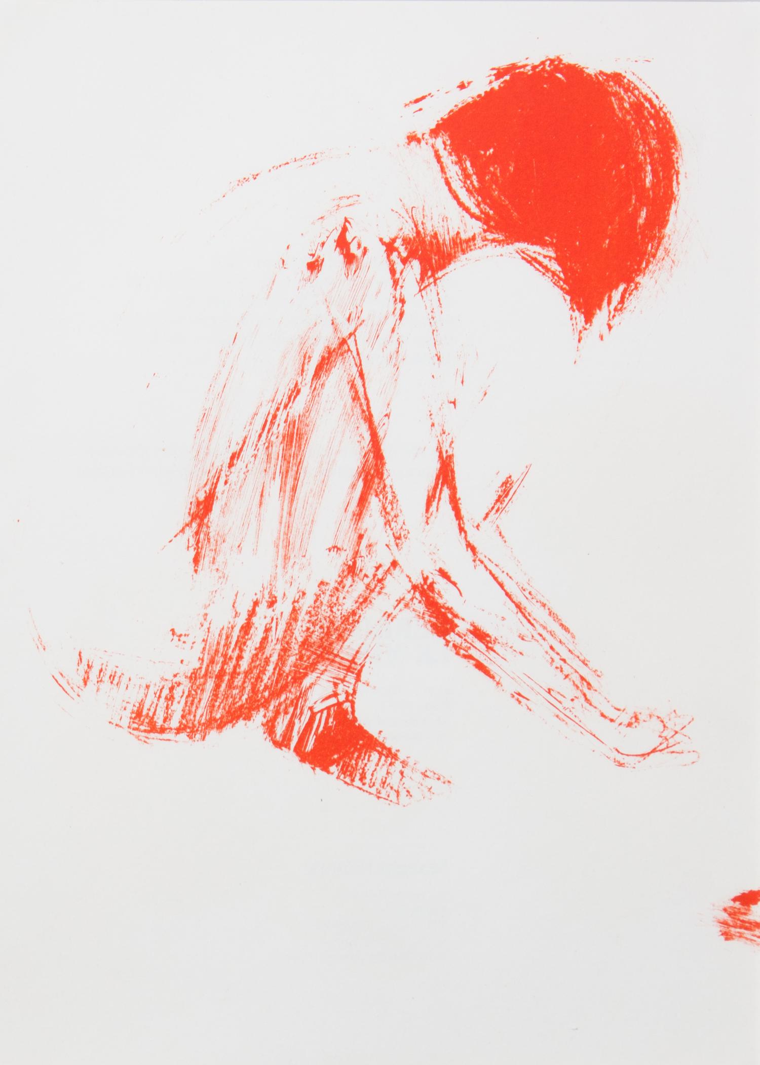 Claude Garache, (French, b. 1930) , Avocette Rouge, 1989, together with another example (two works)