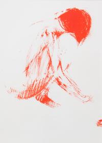 Claude Garache, (French, b. 1930) , Avocette Rouge, 1989, together with another example (two works)