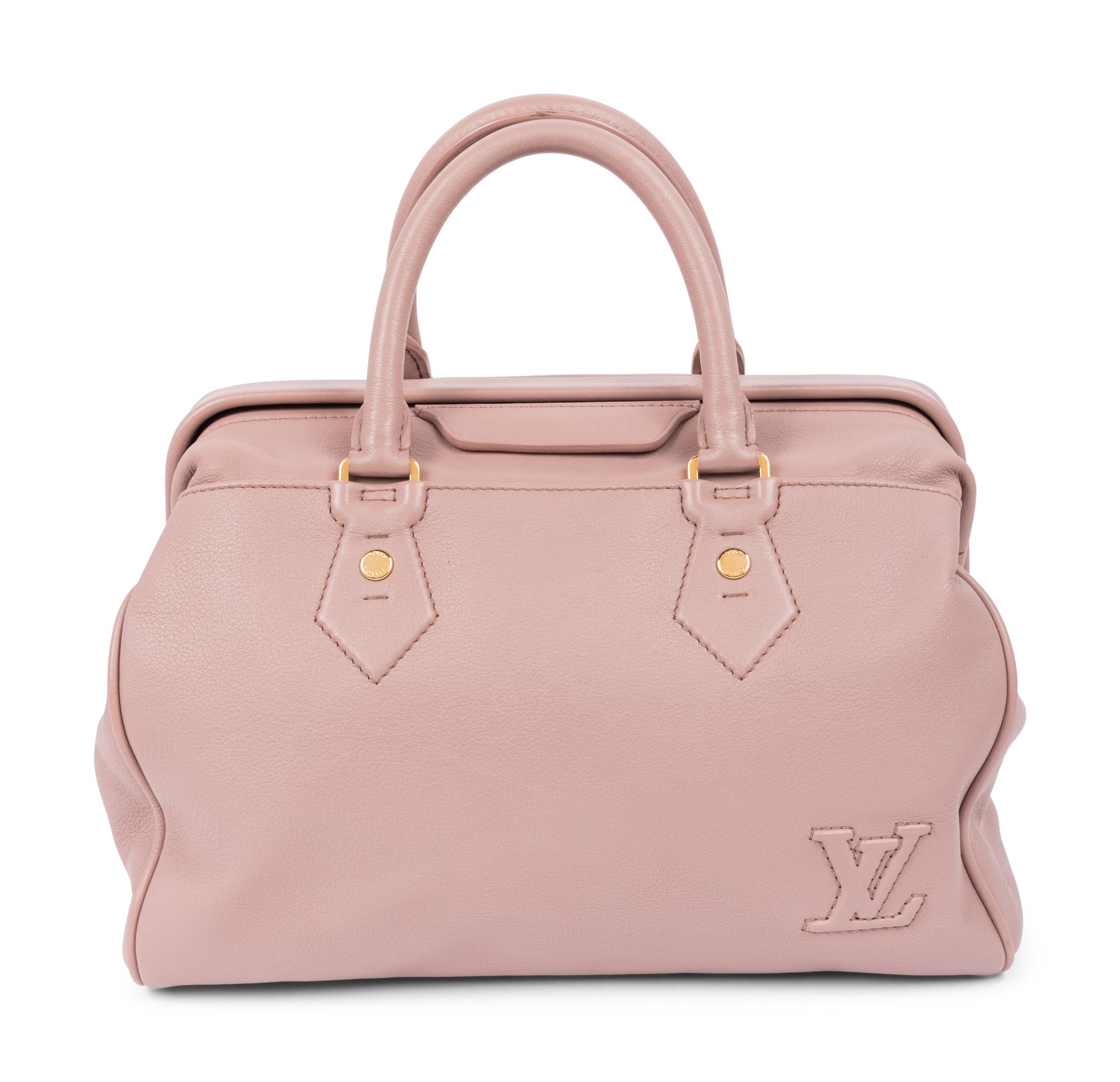 Louis Vuitton Rose Calf Leather Cinema Bag with Canvas Cushion, 2010