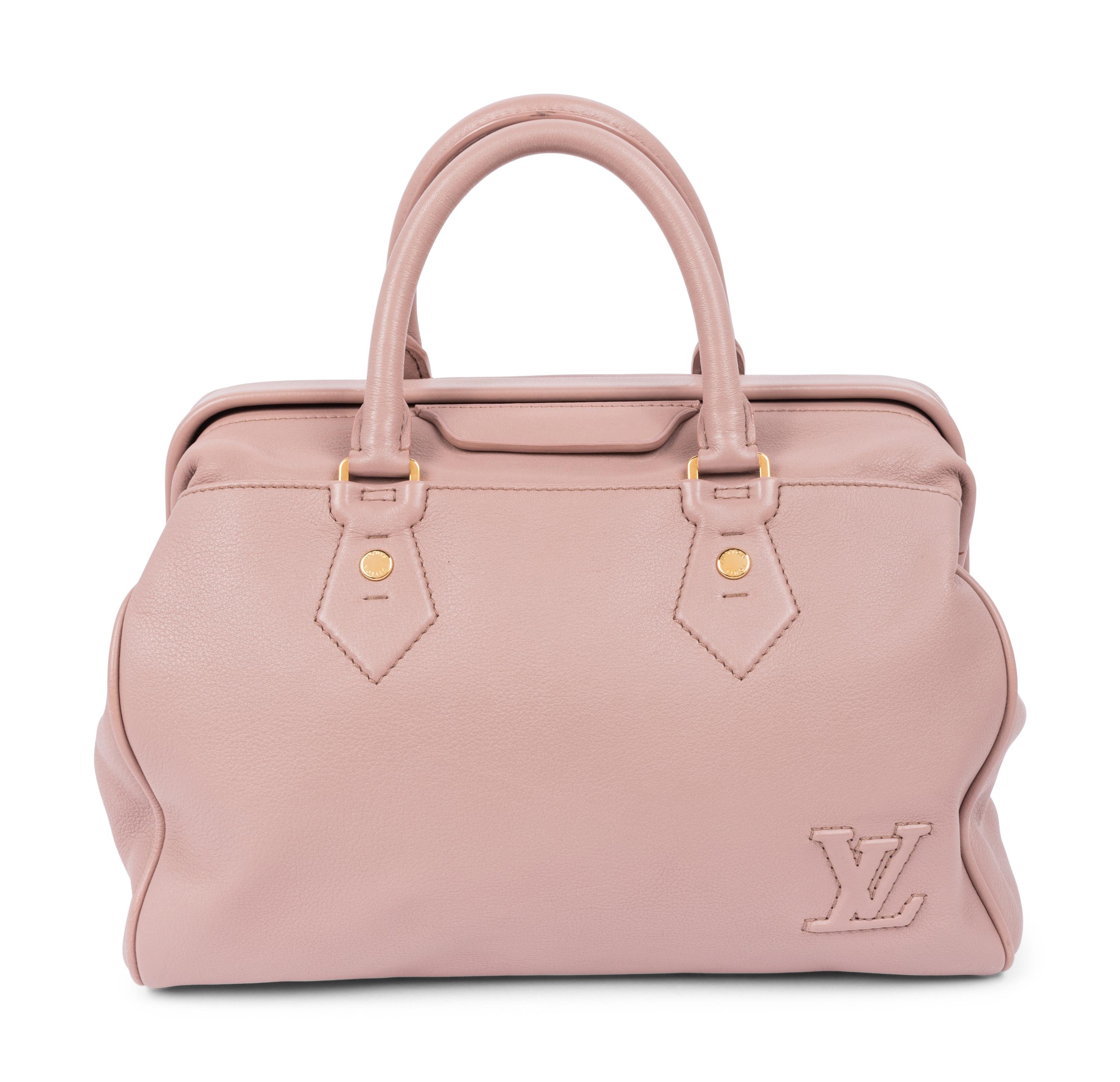 Louis Vuitton Rose Calf Leather Cinema Bag with Canvas Cushion, 2010