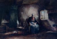 Interior with Woman and Spinning Wheel