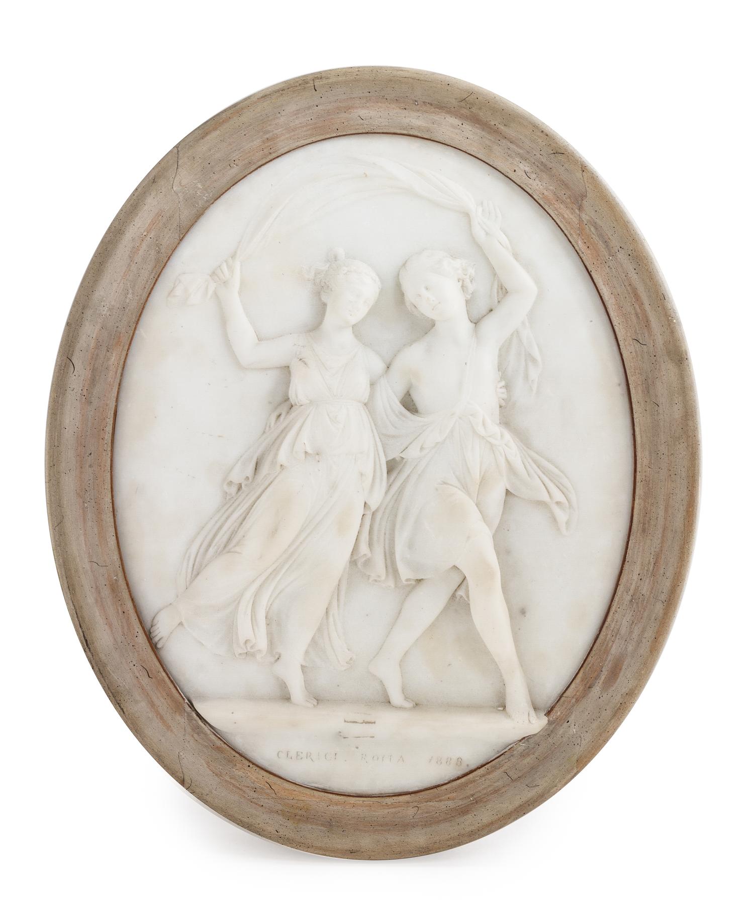 An Italian Marble Plaque Height 19 inches overall. — 19TH CENTURY