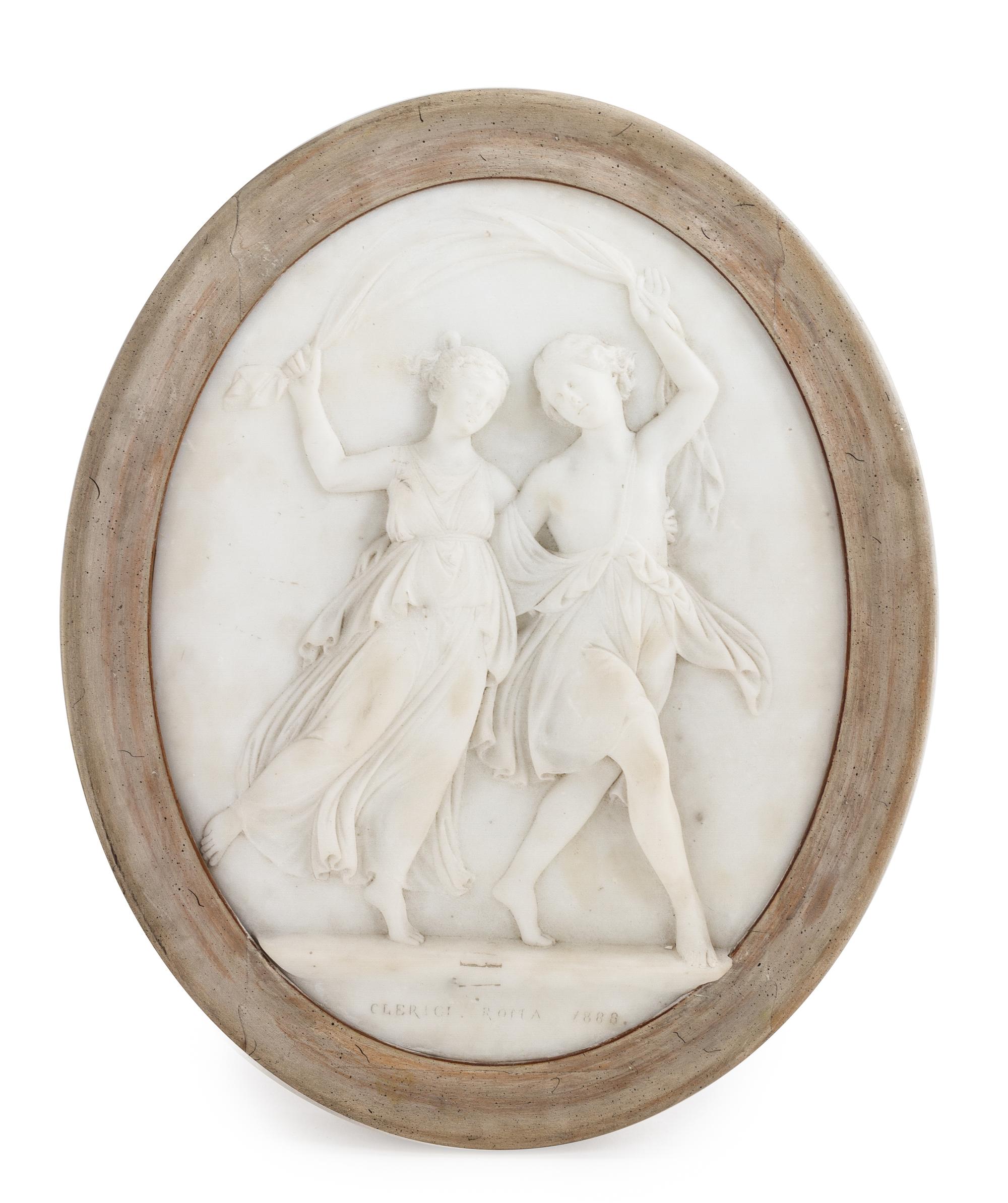 An Italian Marble Plaque Height 19 inches overall. — 19TH CENTURY