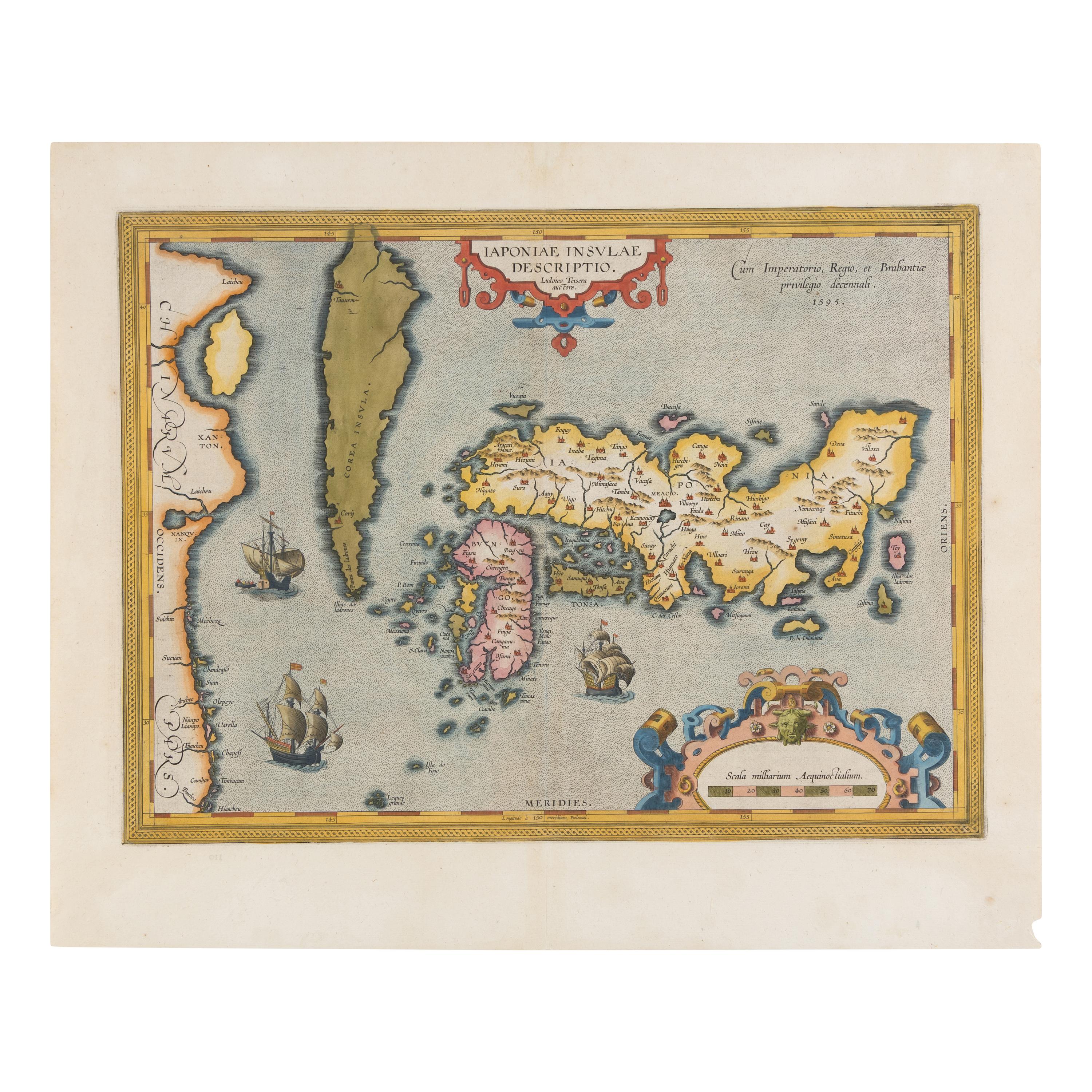[Map]. Ortelius, Abraham (1527-1598). Japoniae insulae descriptio. Antwerp, 1603.