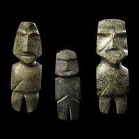 Three Mezcala Greenstone Figures