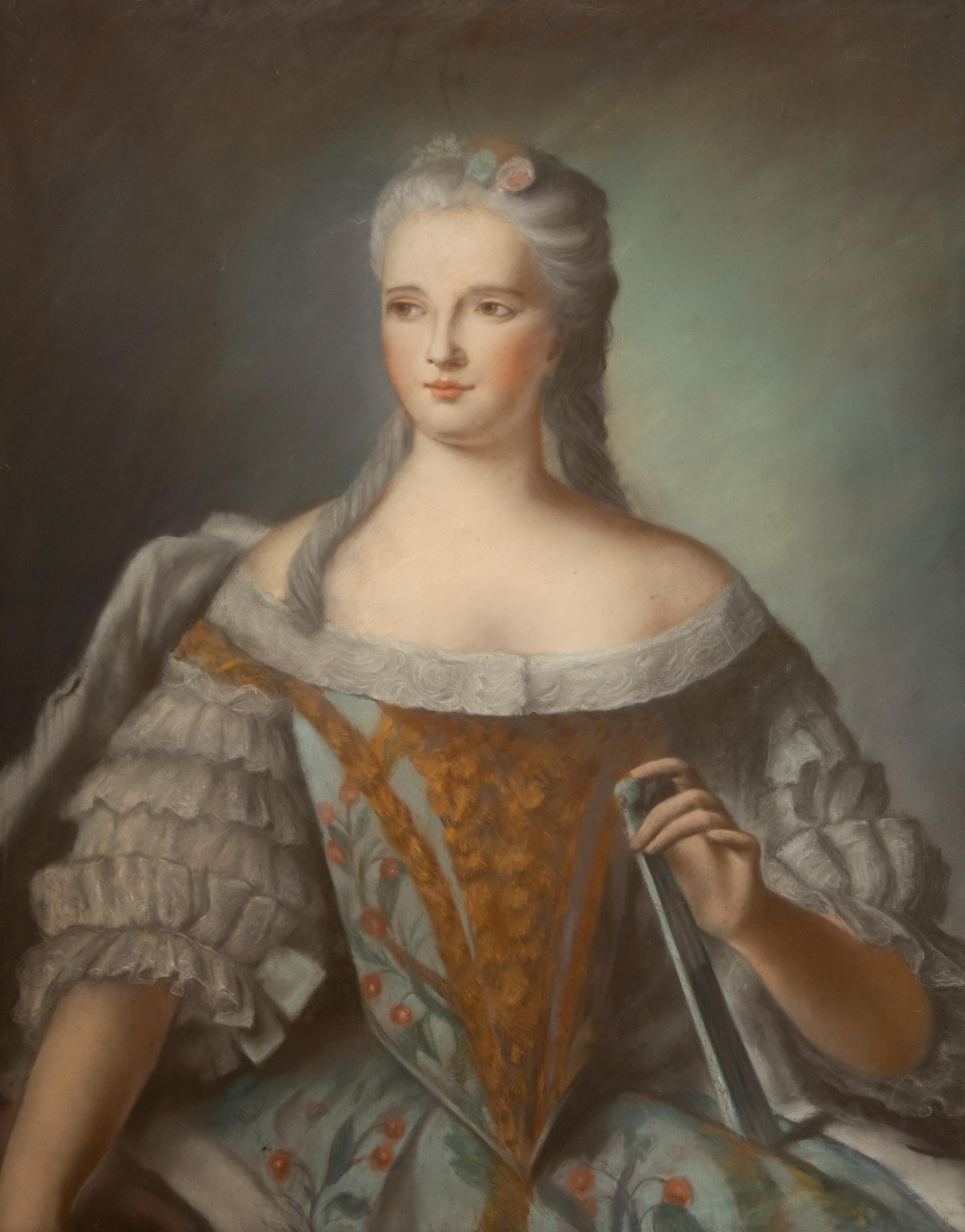 Portrait of a Lady with a Fan, Circa 1830