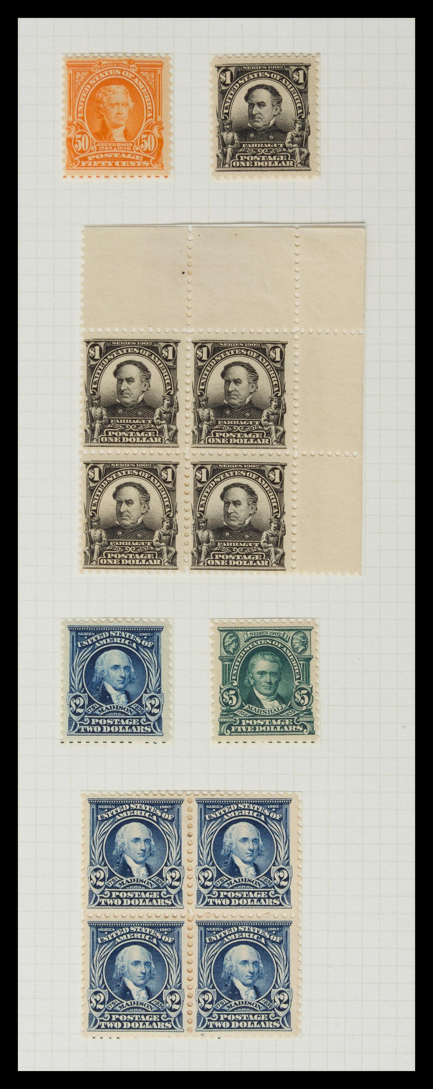 A Collection of United States Regular Issue Stamps — 1902-1912