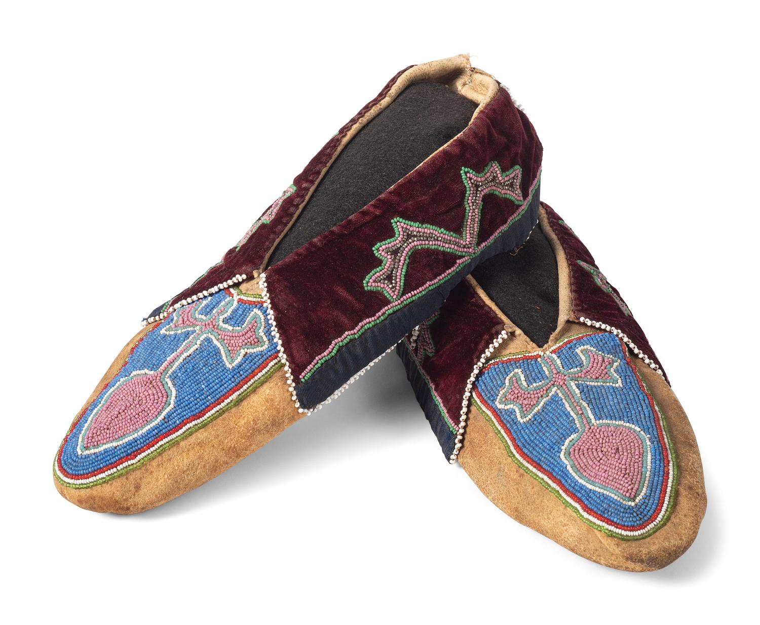 Prairie Beaded Hide Moccasins