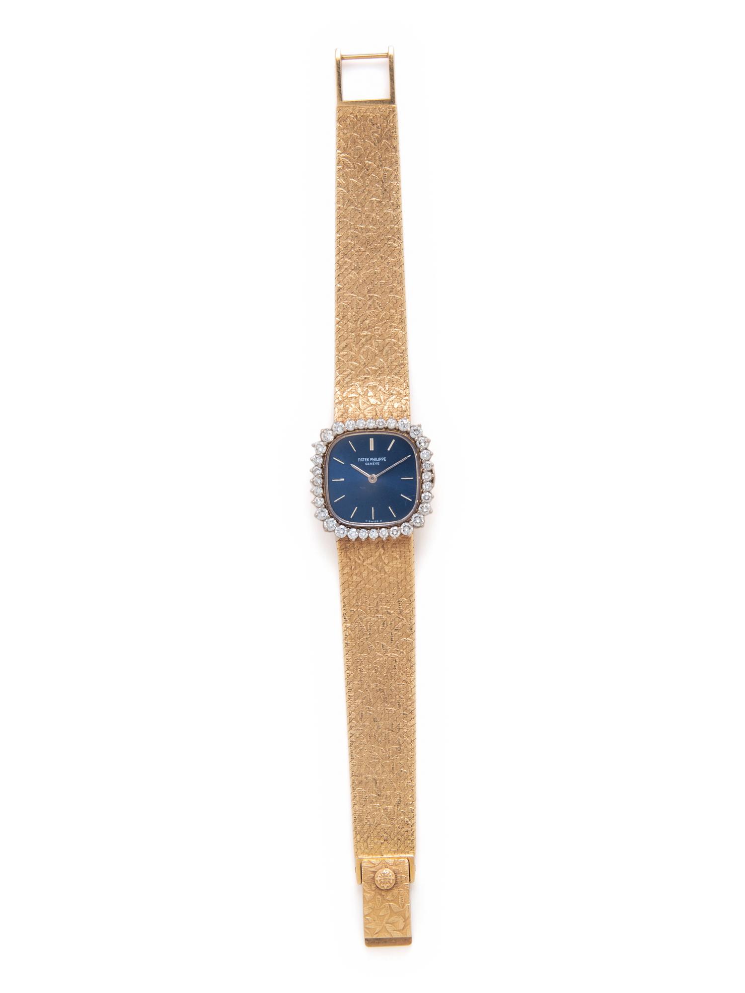 PATEK PHILIPPE, YELLOW GOLD AND DIAMOND WATCH