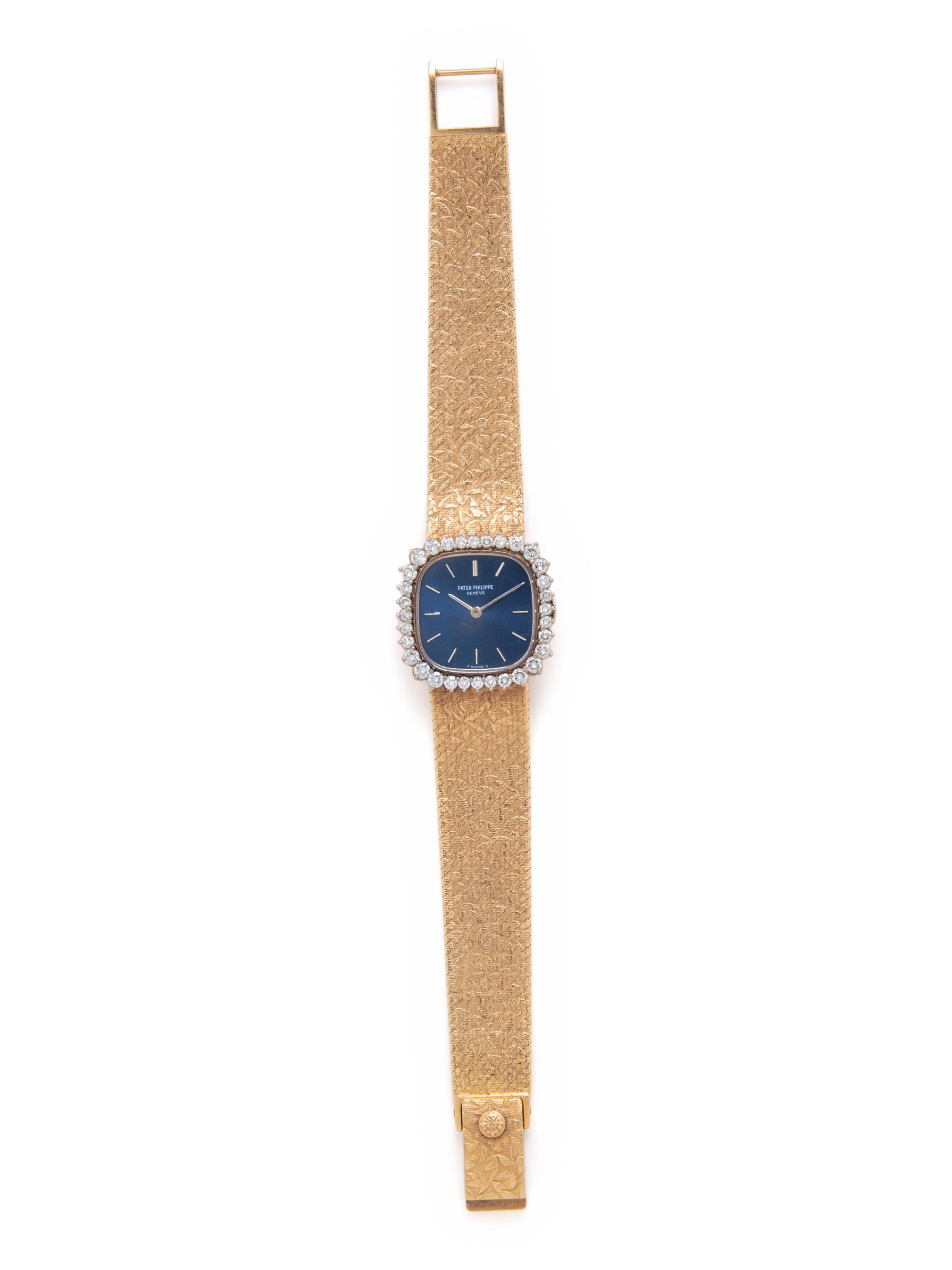 PATEK PHILIPPE, YELLOW GOLD AND DIAMOND WATCH