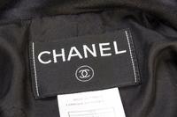 A Chanel Black Silk Evening Suit, Size 36.