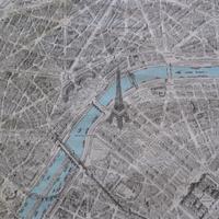 A Blondel La Rougery Map of Paris, after Georges Peltier 85" W x 78" D — France, 1966