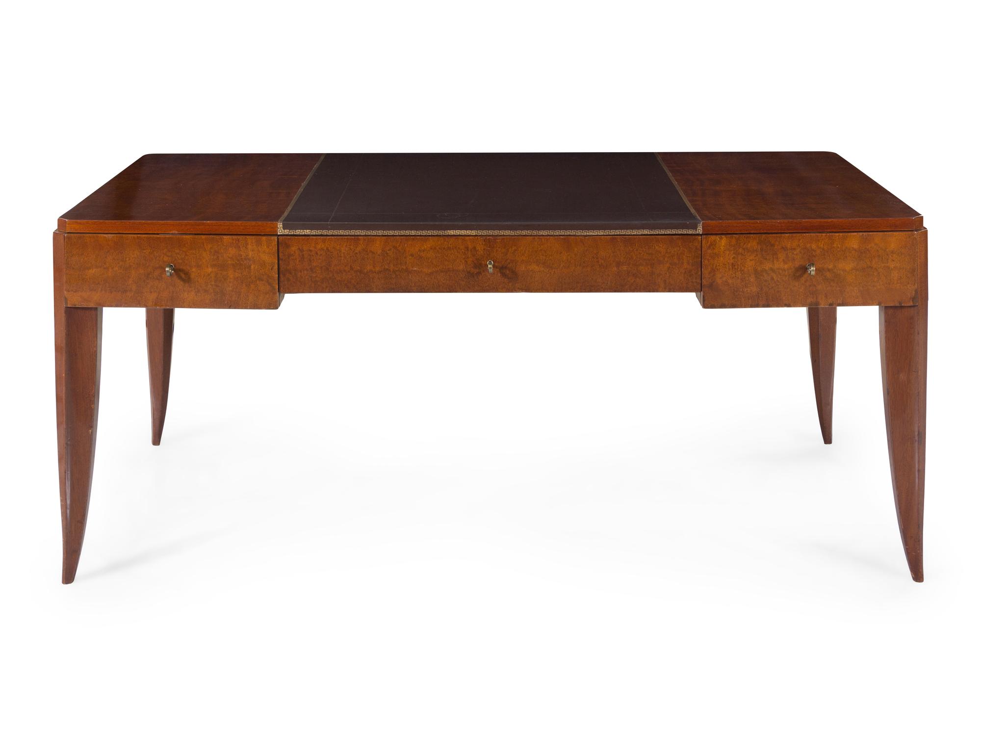 Tooled Leather-Inset Writing Desk, c. 1930