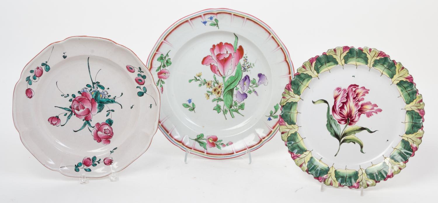 A Quimper Covered Tureen Width of tureen 13 inches.