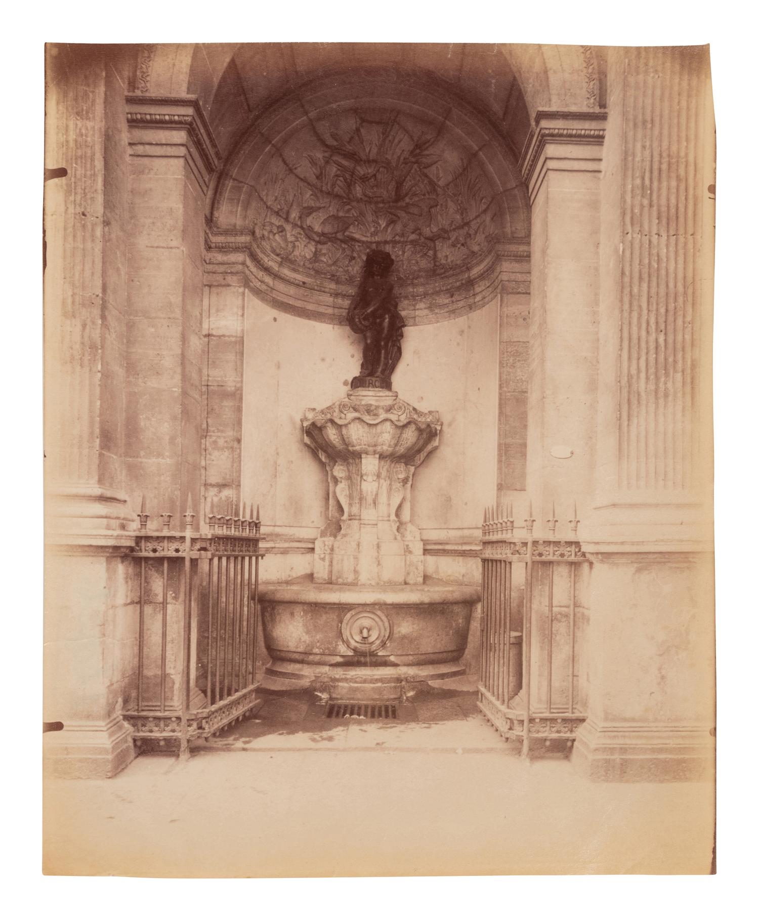 A group of four photographs ( Ètampes - maison de Diane de Poitiers , 1907; Presbytère de Saint-Sulpice, rue de Vaugirard 50 , 1900; Oratoire Marie de M é dicis, Petit Luxembourg , 1903; Fontaine de Joyeuse, 41 rue de Turenne, 3e arrondissement, 1901)