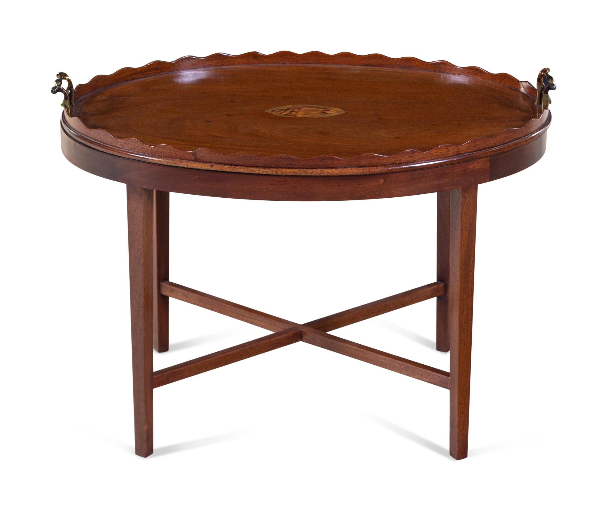 A Georgian Style Inlaid Mahogany Tray