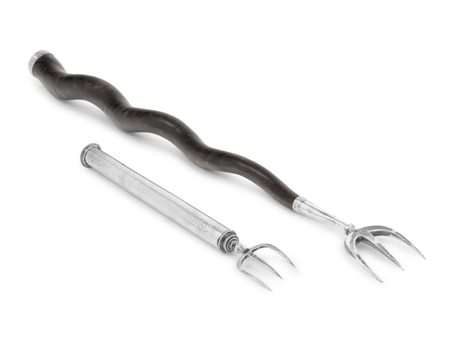 A George III Silver Telescopic Toasting Fork