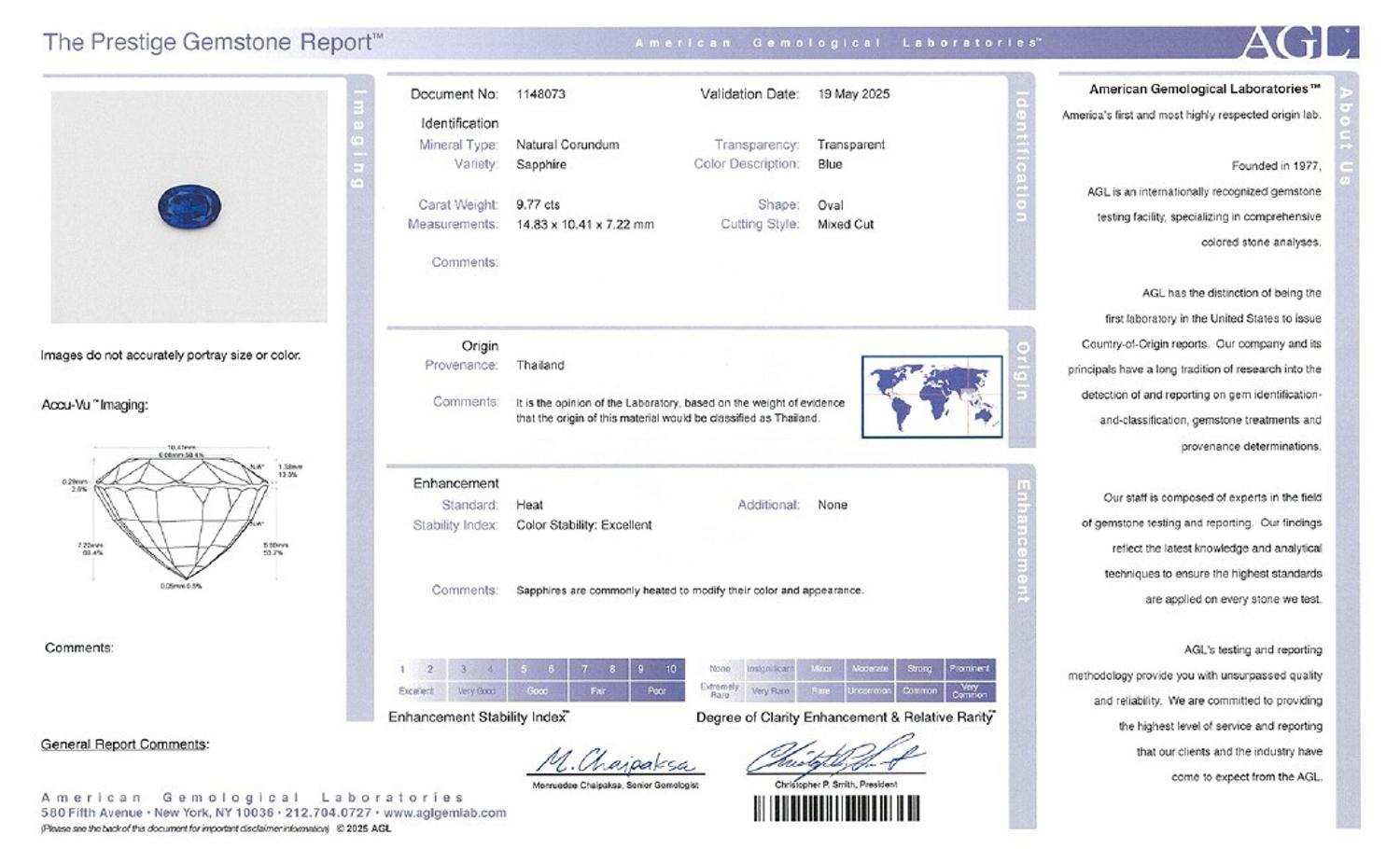 9.77 CARAT SAPPHIRE