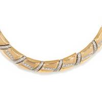 BICOLOR GOLD AND DIAMOND COLLAR NECKLACE